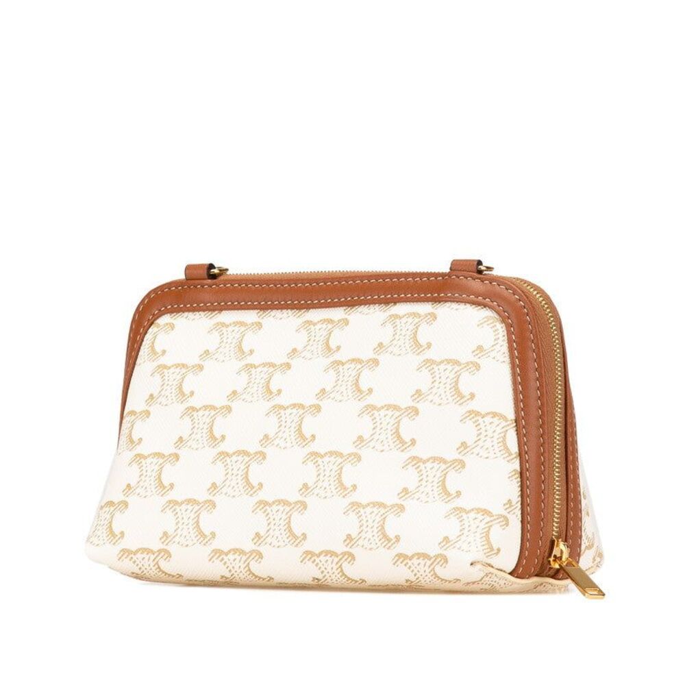 Celine PVC Leather Triomphe Chain Shoulder Bag - Picture 2 of 6